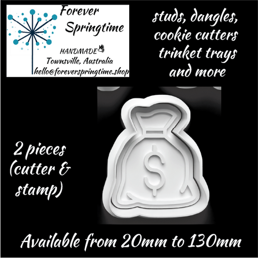 Money Bag Cutter and Embosser Stamp: Art, Baking, Craft