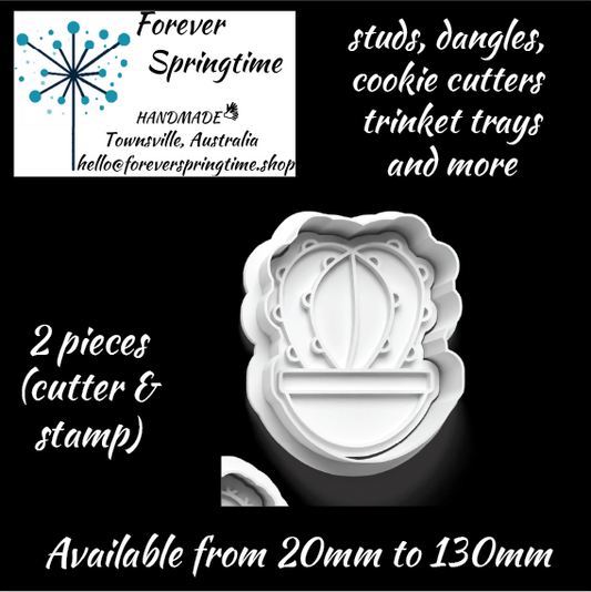 Cacti D Cutter and Embosser Stamp: Art, Baking, Craft