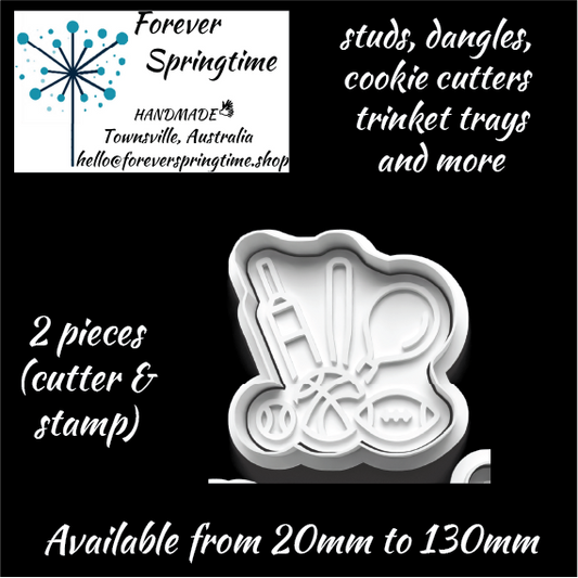 Sports All Rounder Cutter and Embosser Stamp: Art, Baking, Craft