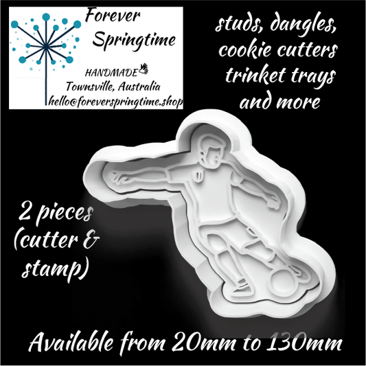 Player Soccer / football Cutter and Embosser Stamp: Art, Baking, Craft