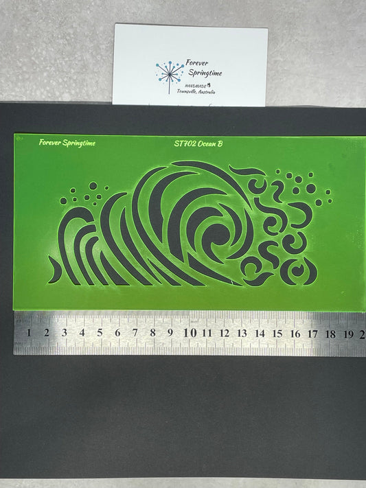 OCEAN 'B' Stencil | Australian made