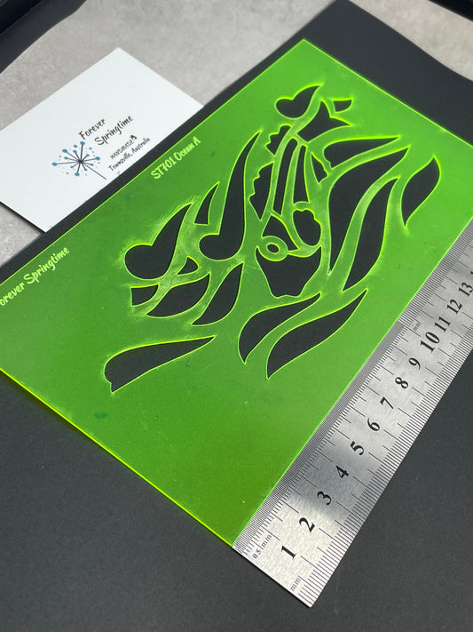 OCEAN 'A' Stencil | Australian made