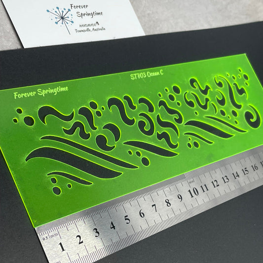 OCEAN 'D' Stencil | Australian made