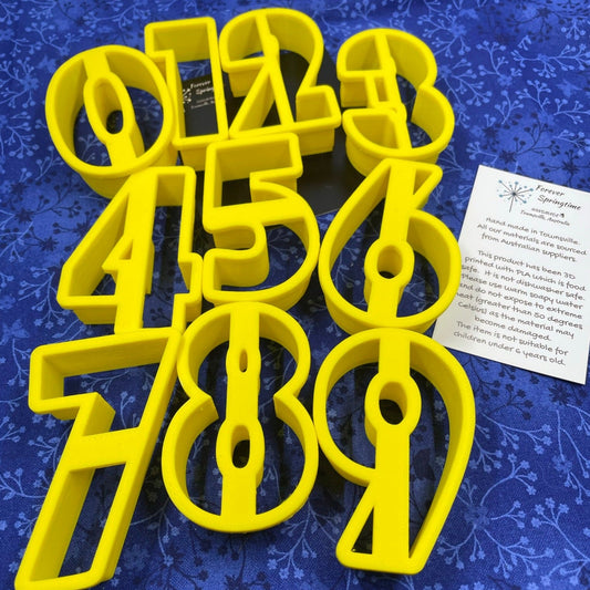 NUMBERS 0 1 2 3 4 5 6 7 8 9 Font B Cookie Cutter: Art, Baking, Craft