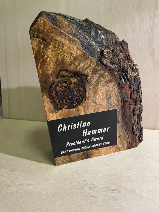 Custom Trophies - Timber and metal combination
