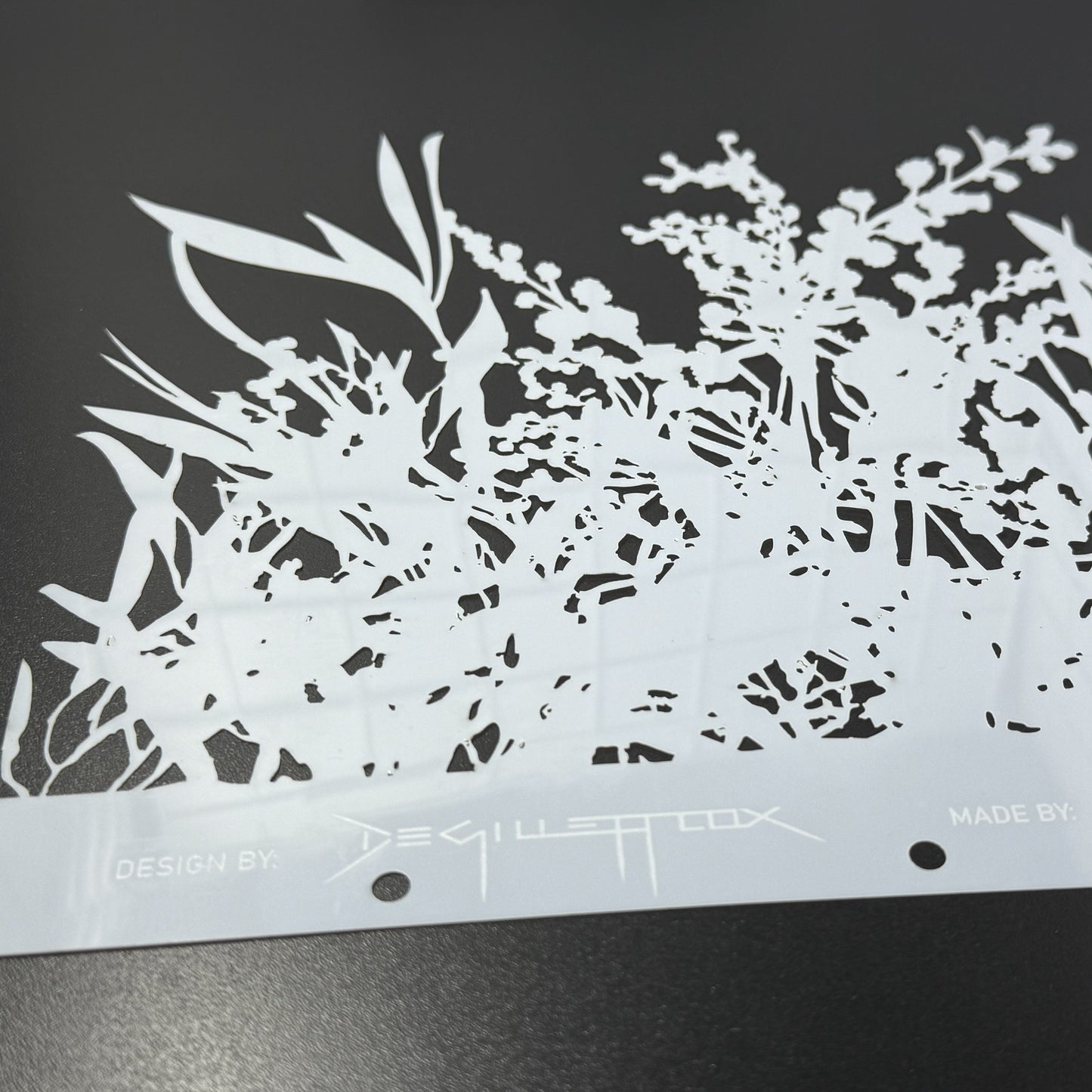 Wattle Negative Stencil by De Gillett Cox (F-WAT-001)