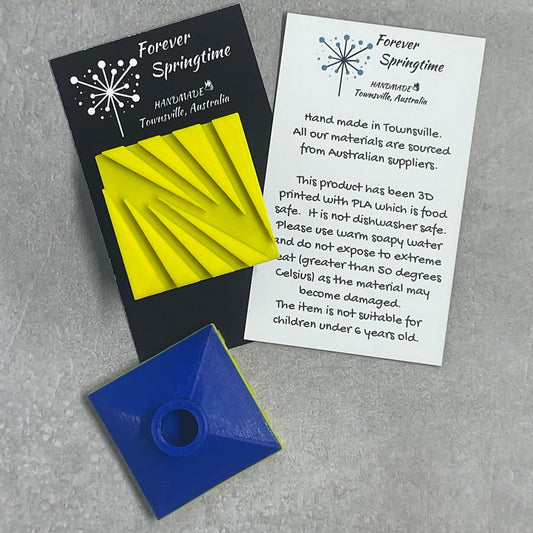 GEOMETRIC '4' Stamp for Fondant / Polymer Clay / Clay / Plasticine
