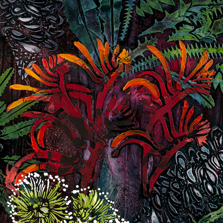 Kangaroo Paw Negative Stencil by De Gillett Cox (F-KAN-001)