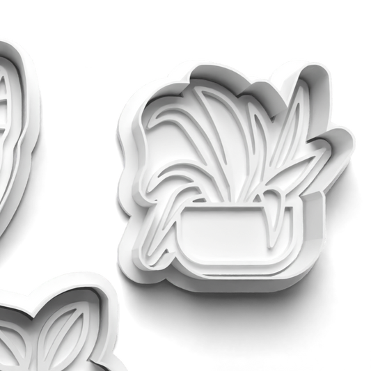 Plants v4 Cookie Cutter and Embosser Stamp for Fondant / Polymer Clay / Clay / Plasticine