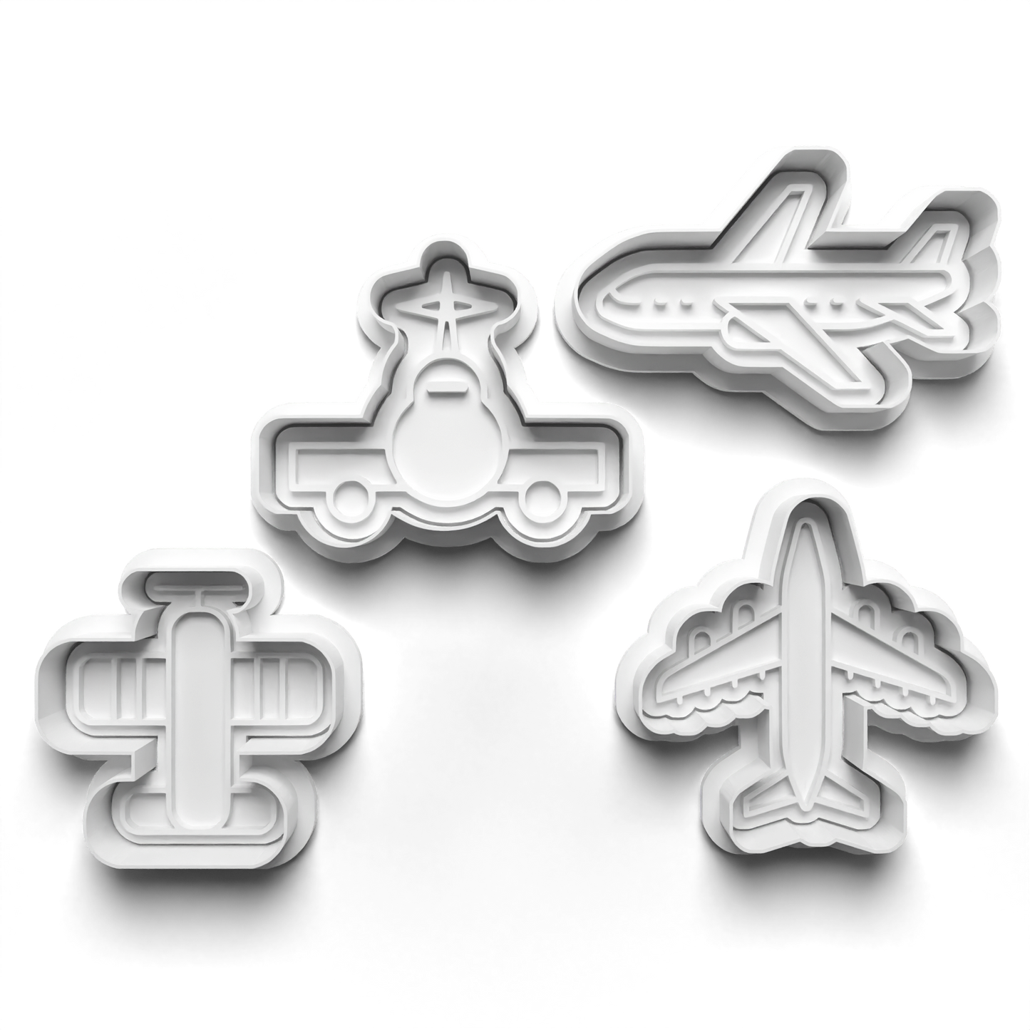 Airplane (D) Cutter and Embosser Stamp: Art, Baking, Craft