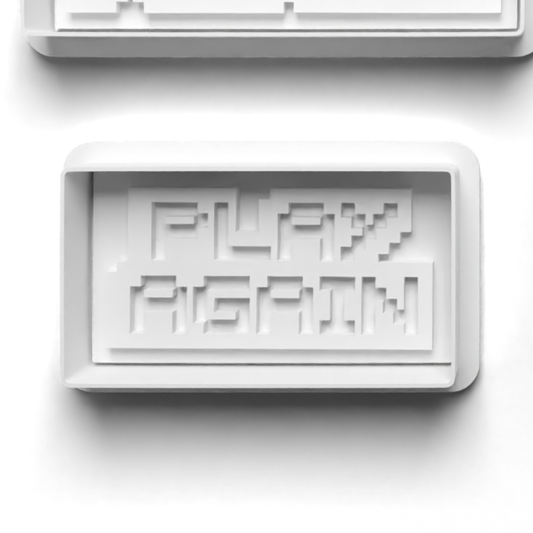 PLAY AGAIN Cookie Cutter and Stamp for Fondant / Polymer Clay / Clay / Plasticine