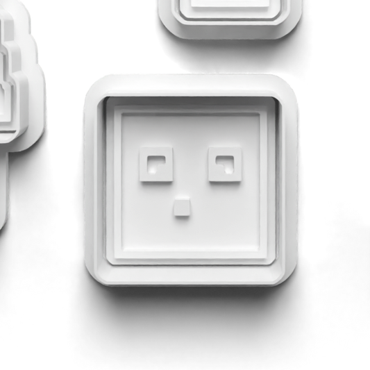 Pixel People (d) Cookie Cutter and Stamp for Fondant / Polymer Clay / Clay / Plasticine
