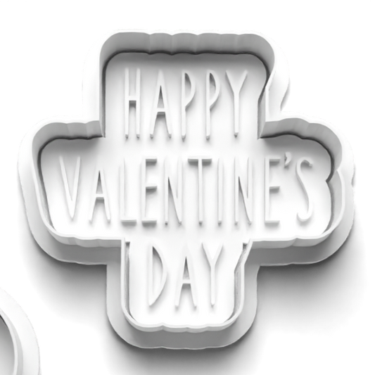 Love VALENTINES DAY Cookie Cutter and Embosser Stamp for Fondant / Polymer Clay / Clay / Plasticine